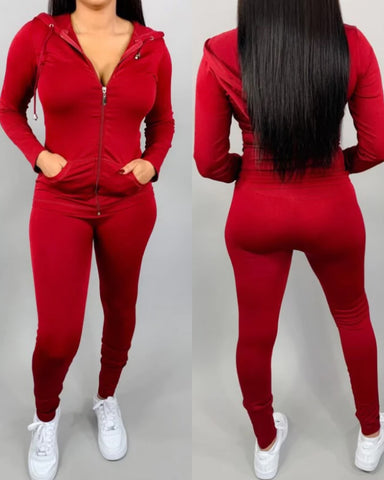 Burgundy Legging Set