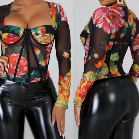 FLORAL CORSET TOP